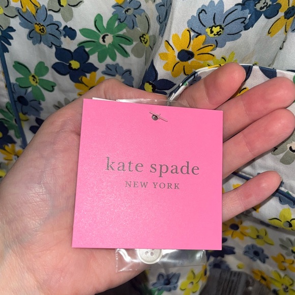 Kate Spade size XS new with tags floral print long sleeve button up pajama top - Picture 7 of 10